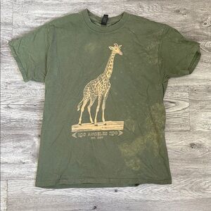 Vintage Tee with Gold Giraffe
